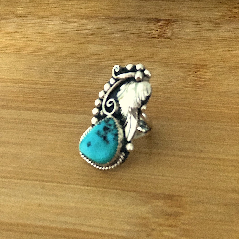 $184  Signed Vintage Navajo Estate Ring By Silver Ray  Marked S. Ray STERLING - Picture 5 of 7